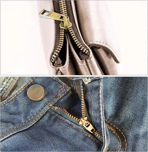 Miniatura 6 de uxcell 30 juegos de retenedores deslizantes con cremallera, 5 topes superiores y topes inferiores para bolsos, abrigos, chaquetas, cremalleras