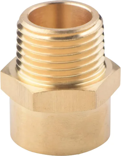 Miniatura 3 de Paquete de 4 adaptadores de rosca hembra G 1/2 (BSP) a rosca macho US 1/2 NPT adaptador de tubería de latón, adaptador G a NPT conector convertidor