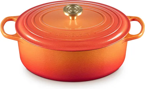 Miniatura 38 de Le Creuset Horno holandés ovalado Signature de hierro fundido esmaltado, 2.75 cuartos de galón., Blanco