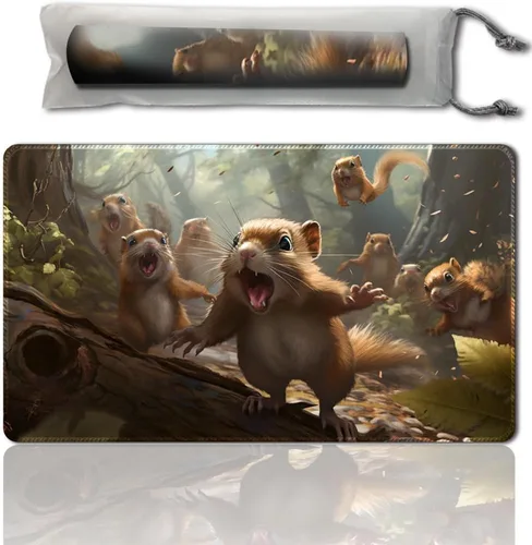 Miniatura 8 de MTG - Tapete de juego de operaciones auxiliares para MTG TCG, tapete de juego de 24 x 14 pulgadas, tapete de juego entintado con bolsa