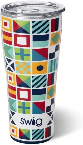 Miniatura 61 de Swig Life - Vaso de 22 oz con aislamiento térmico, vaso de café con tapa, apto para portavasos, apto para lavavajillas, acero inoxidable, taza