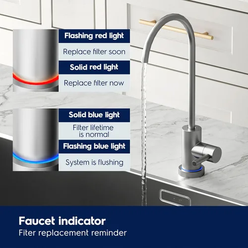 Miniatura 6 de Electrolux Filtro de agua de ósmosis inversa ecológico, 600GPD, sistema de ósmosis inversa de 9 etapas, sistema de ósmosis inversa 3:1 puro