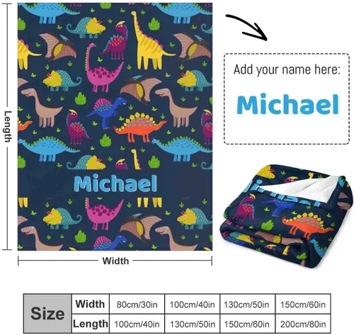 Miniatura 33 de Artsadd Manta de bebé personalizada para niños y niñas con nombre, manta personalizada con nombre de bebé con patrón de unicornio, manta