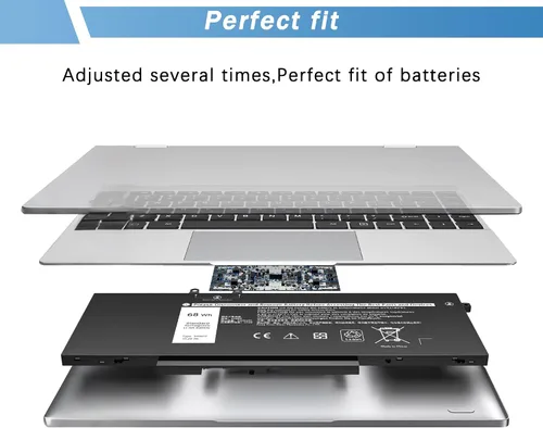 Miniatura 6 de 3HWPP Batería para laptop compatible con Dell Latitude 5410 5510 5501 5401 5411 5511 Precision 3541 3551 Inspiron 7706 2 en 1, 17 7500 7506 2 en 1