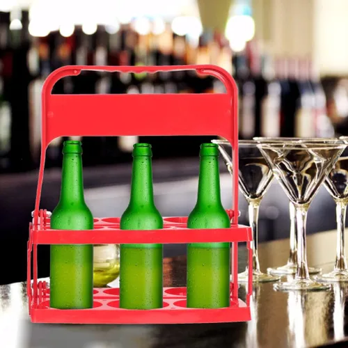 Miniatura 7 de Portabotellas de cerveza, Portabebidas para , Cesta de bastidor de cerveza, Estante portátil para botellas de cerveza, Botella de bebidas
