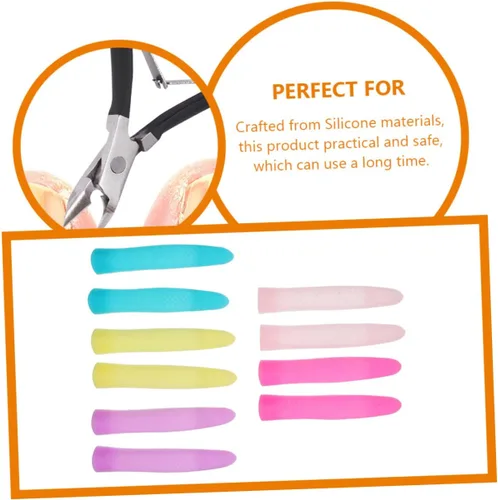 Miniatura 4 de DOITOOL Fundas antideslizantes de silicona para tijeras de cutícula, mangas para recortar uñas, 6 pares de fundas protectoras de agarre cómodo