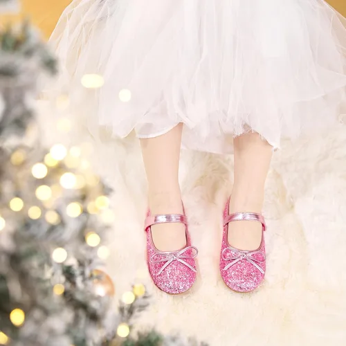 Miniatura 2 de Felix & Flora - Zapatos bajos de vestir con flores para niña pequeña, tipo bailarina, para fiesta, escuela o boda