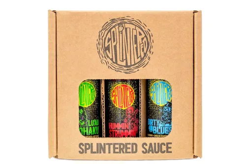 The Splintered Sauce Hot Sauce Trio – Carolina Reaper Paquete variado con deliciosos maridajes de frutas, arándanos, fresas, piña, perfecto para