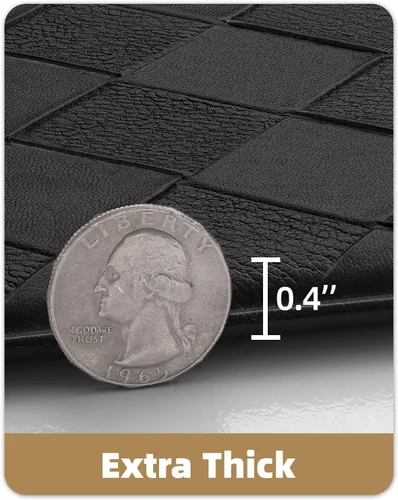 Miniatura 7 de Color&Geometry Juego de tapetes de cocina extra anchos de 24 x 59 + 24 x 87 pulgadas, tapete acolchado antifatiga, impermeable, fácil de limpiar