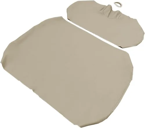 Miniatura 2 de Juego de fundas de asiento delantero para carrito de golf E-Z-Go TXT, cuero de microfibra, beige Negro
