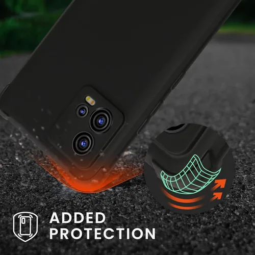 Miniatura 6 de kwmobile Funda cruzada compatible con Motorola Moto G72 - Funda de silicona TPU con correa - Negro