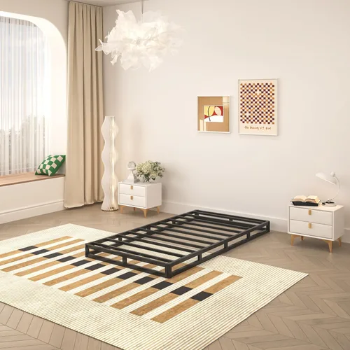 Miniatura 6 de Somier de 5 Pulgadas para Cama Individual, Base de Colchón de Metal Resistente, Capacidad de 2500 lbs, Bajo Perfil, Sin Ruido, Fácil Montaje