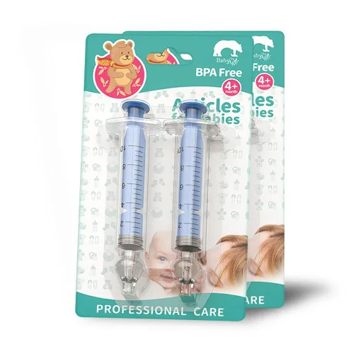 Jeringa nasal para bebé, 4 unidades, aspirador nasal seguro para bebé, jeringa Qucik, herramienta de enjuague para bebé/bebé/niño (azul)