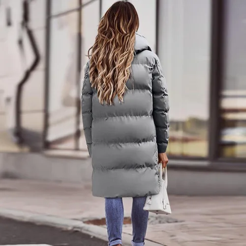 Miniatura 3 de faweijlr Abrigos y chaquetas para mujer, impermeables, gruesas, con capucha, forro polar sintético, para invierno