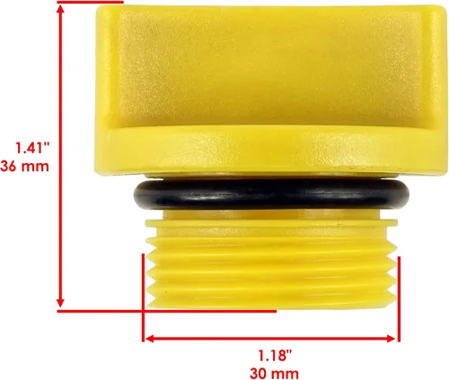 Miniatura 2 de Caltric Tapa de llenado de aceite con junta tórica compatible con John Deere M146884 M147324