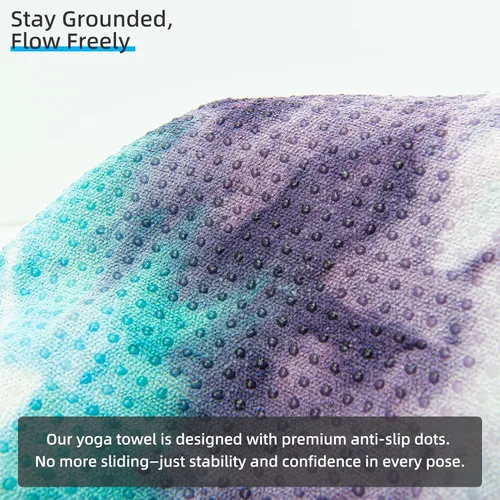 Miniatura 2 de YESLIFE Toalla de yoga caliente antideslizante extra gruesa con una toalla para el sudor, toalla de microfibra absorbente del sudor para esterilla