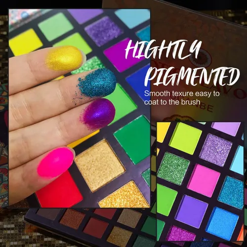 Miniatura 5 de UCANBE EXOTIC FLAVORS - Paleta de maquillaje de sombra de ojos de neón – 48 colores de alta pigmentación – Juego de regalo de paleta de maquillaje