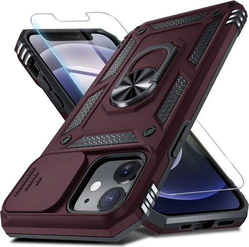 Miniatura 155 de Janmitta - Funda para iPhone 14 Pro con cubierta deslizante para lente de cámara incorporada + protector de pantalla, funda de cuerpo completo