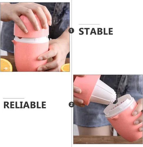 Miniatura 4 de 2 Pcs Manual Fruit Juicer Portable Orange Lemon Squeezer Non-electric Handheld Citrus Press for Household Use Easy to Clean Safe Kitchen Tool Random