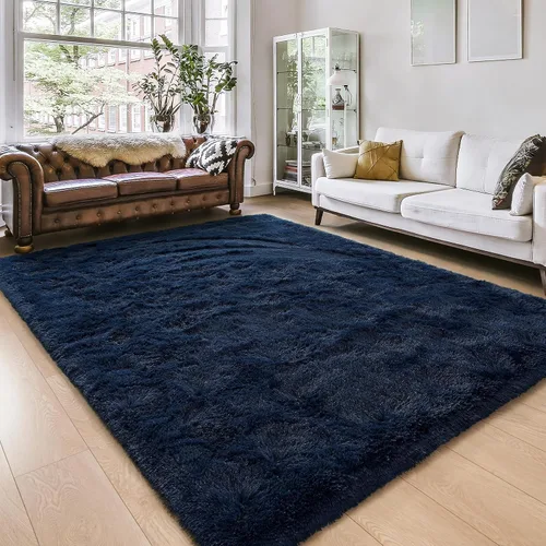 Amearea Alfombra de Área Peluda Esponjosa para Dormitorio de Niños Sala de Estar, Extra Suave y Difusa Alfombras Peludas, Antideslizante, Alfombra