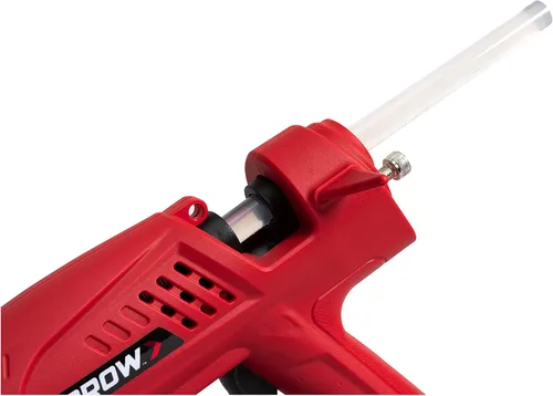 Miniatura 8 de Arrow Fastener Pistola de pegamento termofusible eléctrica profesional de 300 vatios para manualidades, construcción y madera, transparente