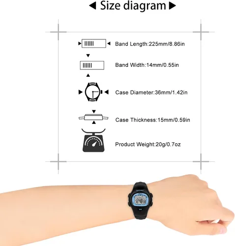 Miniatura 5 de Viecaeio Reloj deportivo digital para niños, resistente al agua y a prueba de golpes, multifuncional, con hermosa caja de regalo para niños y niñas