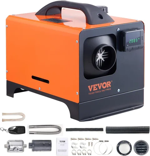 VEVOR Calentador diésel, calentador de aire diésel todo en uno de 12 V 5 KW con control remoto y pantalla LCD, tanque de combustible de 5 L,