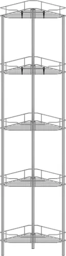 Miniatura 25 de HuggieGems Estante Organizador de Esquina para Ducha de 2 Niveles con Ganchos, Soporte de Estantes de Baño, Negro