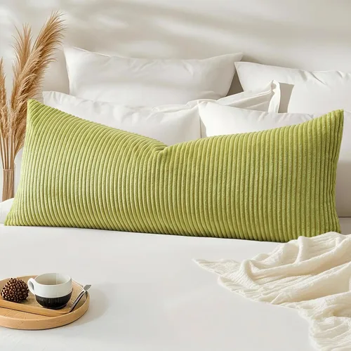 Miniatura 304 de Artscope Fundas de Almohada de Pana a Rayas Acogedoras Súper Suaves Decorativas Cuadradas Fundas de Cojín para Sofá Sillón Dormitorio Decoración
