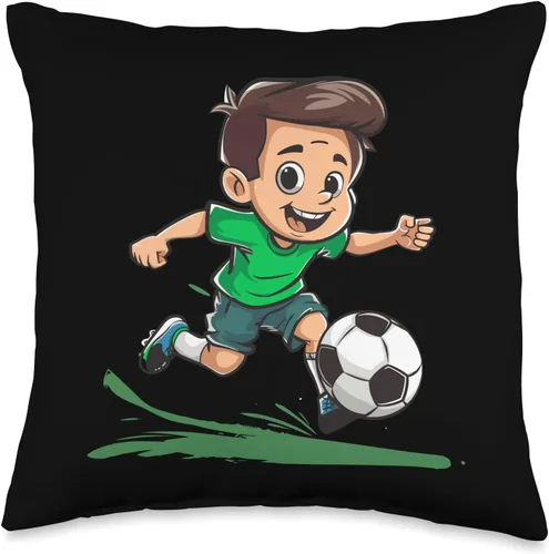 Cojín de fútbol estilo de dibujos animados para niños