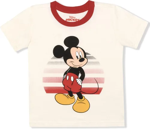 Miniatura 4 de Disney Mickey Mouse - Paquete de 2 camisetas para niños pequeños, color azulblancogris, Blanco