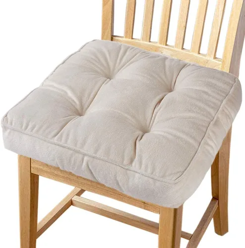 Big Hippo Almohadillas cuadradas para silla con lazos, almohadillas de asiento suaves y gruesas para oficina, hogar o automóvil, 17 x 17 pulgadas
