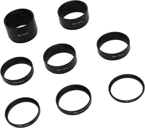Miniatura 7 de Juego de tubos de extensión para telescopio, 8 piezas M48X0.75 Kit de tubo de extensión de longitud focal 3 5 7 10 12 15 20 1.181 in anillo
