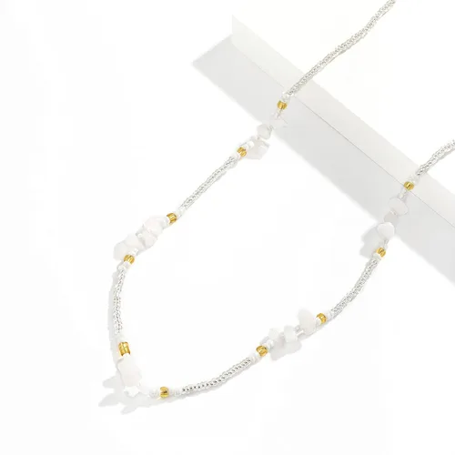 Miniatura 5 de Cadena de cintura de ópalo africano, cuentas elásticas de semillas para vientre, cadena de cuerpo para el vientre, playa de verano, pulsera