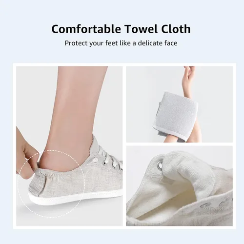 Miniatura 3 de STQ - Tenis sin cordones para mujer, cómodos zapatos casuales de lona