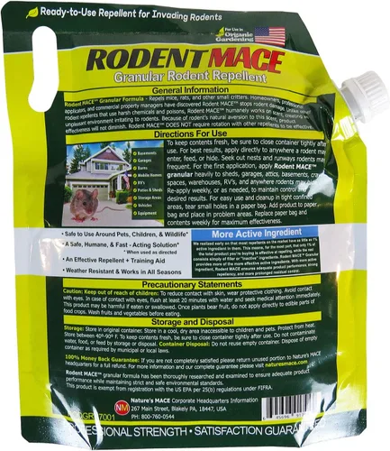 Miniatura 2 de Nature's MACE Repelente de roedores de 2.5 libras, cubre 440 pies cuadrados, repele ratones y ratas, mantiene a ratones, ratas y roedores fuera