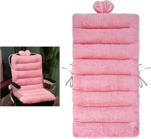 Miniatura 13 de ELFJOY Cojín para Silla de Oficina 85cm Cojín para Silla de Oficina Cojín de Asiento con Soporte Lumbar Cojín para Silla de Descanso con Banda