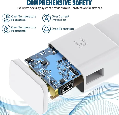 Miniatura 3 de Cargador tipo C Samsung de carga rápida, paquete de 2 bloques de carga rápida de pared con cable USB a tipo C de 6 pies para Samsung Galaxy S10 9 8