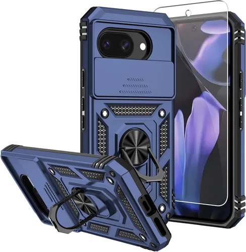 Miniatura 22 de Funda para Pixel 7a, con protectores de pantalla y funda para cámara, [grado militar] de 16 pies. Funda protectora probada contra caídas con soporte
