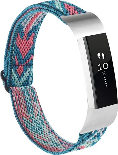 Miniatura 2 de Bandas elásticas ajustables compatibles con Fitbit Alta/Alta HR, correas deportivas de nailon elástico suave y transpirable de repuesto para mujeres