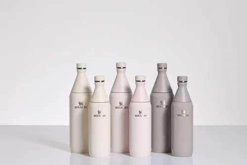Miniatura 5 de Stanley All Day - Botella delgada de 20 onzas, tapa giratoria con sello a prueba de fugas, diseño delgado para viajes y gimnasio, acero inoxidable