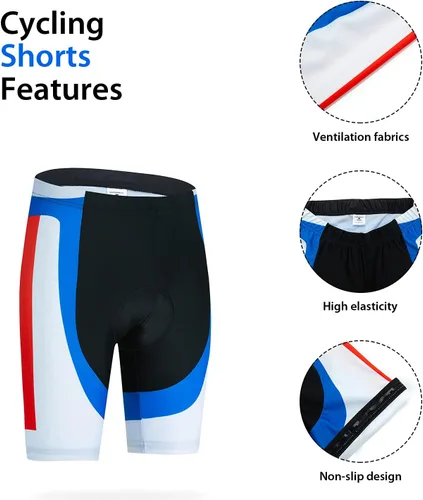 Miniatura 5 de Conjunto de camiseta de ciclismo para mujer, pantalones cortos de ciclismo acolchados 3D, 4 bolsillos traseros, pantalones cortos de ciclismo