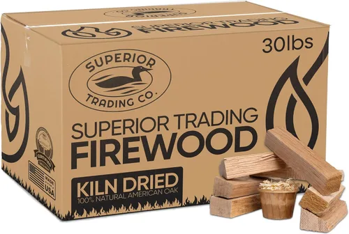 Miniatura 8 de Superior Trading Mini Leña de Roble con Cápsulas Iniciadoras de Fuego, Iniciador de Chimenea de Invierno, Estufa de Leña, Leña Seca al Horno