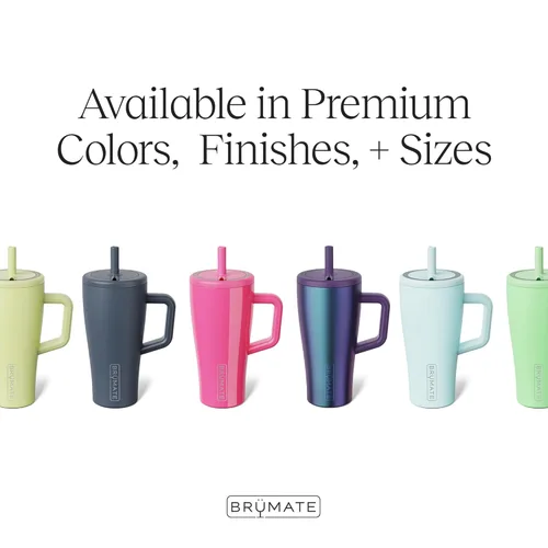 Miniatura 3 de BrüMate Era Vaso Térmico de 20 oz con Asa y Pajilla Vaso Térmico Aislante 100% A Prueba de Fugas con Tapa y Pajilla Hecho de Acero Inoxidable