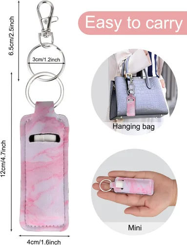 Miniatura 3 de Meiiy Chapstick Soporte para bálsamo labial, funda para lápiz labial, soporte para brillo de labios con gancho, 3 piezas de relleno de calcetines
