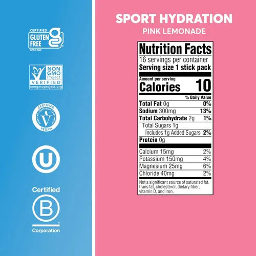 Miniatura 5 de Nuun Sport Paquetes de polvo de electrolitos con magnesio, calcio, potasio, cloruro y sodio, paquetes de hidratación para llevar, sabor a limonada