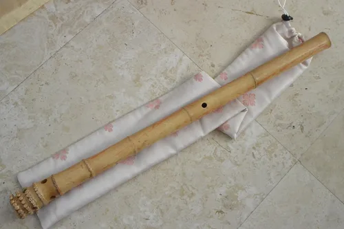 Miniatura 8 de Flauta de bambú de 8 agujeros Shakuhachi Dongxiao C/F Key Zen Instrumento
