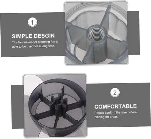 Miniatura 8 de Piezas de repuesto de ventilador de plástico para ventiladores de pie y mesa compatibles con modelos de ventiladores domésticos, material plástico