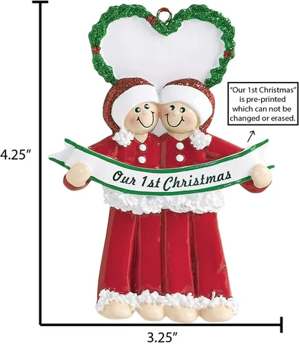 Miniatura 3 de Elves - Adornos de arcoíris personalizados 2025 – Decoración del orgullo LGBTQ arco iris, adornos de recuerdo, corazón de Navidad para el orgullo