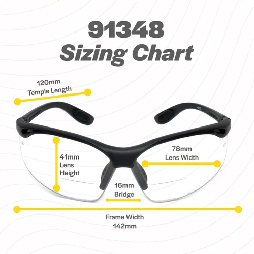 Miniatura 4 de Calabria 91348 Gafas de seguridad antiniebla bifocales para lectura +1.00 Espejo azul para hombres y mujeres, protección ocular, gafas protectoras